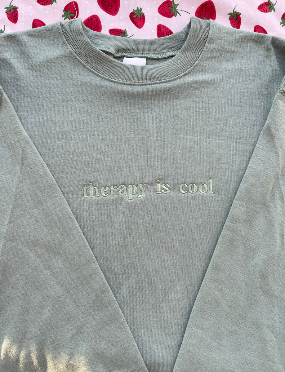 Therapy is cool online sweater